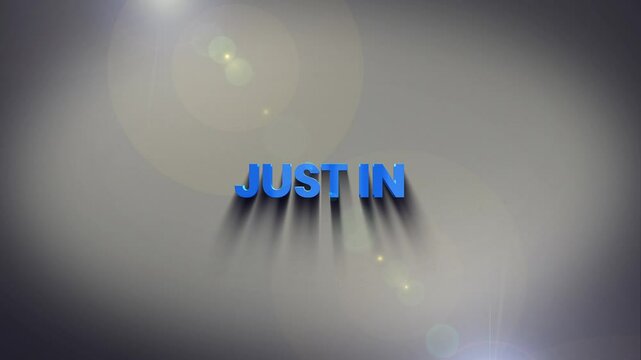 Just In Bold 3D Text Animation in 4K