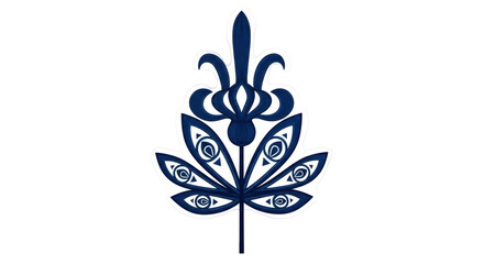 Isolated Decorative Floral Design