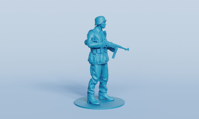 소총을 든 2차 세계 대전 독일군 피규어 장난감 World War 2 German Soldier with Rifle Figure Toy