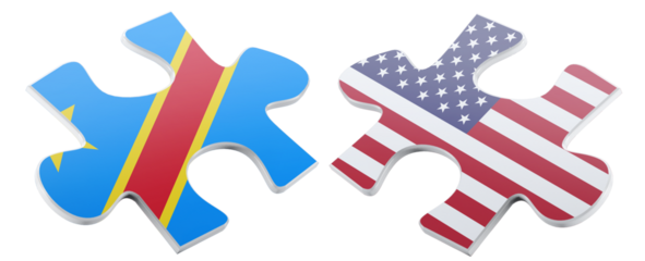 Symbolic puzzle pieces showcase collaboration as one piece represents the Democratic Republic of the Congo and the other the United States, symbolizing potential cooperation.