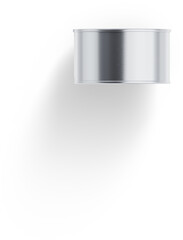 A simple metallic canister with a smooth surface, often used for packaging or storage.