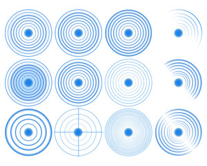 Neon Wi-Fi symbol flashes with pulse animation rhythm. Cyan radar sweeps with glowing magnetic field waves. Digital sonar rings echo around detection core. Sound loop glimmers