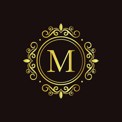 Fototapeta premium Peace symbol shines on black background surrounded by stars in abstract vector illustration style LOGO M