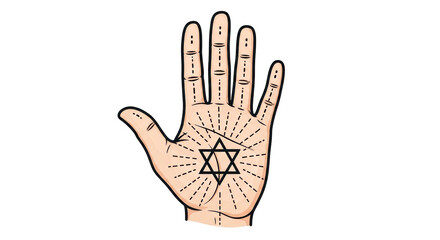Isolated Palmistry Hand