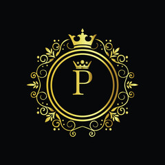 Dynamic abstract technology P logo blending vibrant colors and futuristic lines for digital innovation themes


