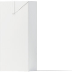A plain white beverage carton designed for packaging drinks.