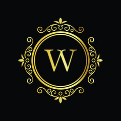 Golden star symbol illustration: high voltage attention alert vector sign LOGO W