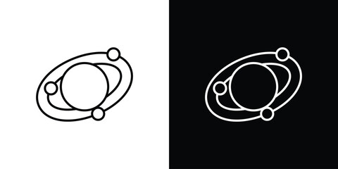 Galaxy icon in black. flat graphic vector icon © Vince
