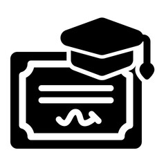 Graduation Diploma Certificate Icon