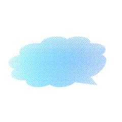 柔らかいモコモコフキダシ　グラデーションブルー