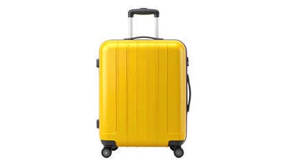  Yellow Empty Suitcase  Travel Luggage Isolated on Transparent Background PNG