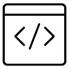 Obraz premium Web Development Icon Code, Programming, Software, HTML, Website