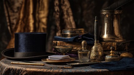 Vintage Still Life with Elegant Accessories