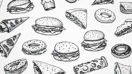 Hand-drawn food illustration