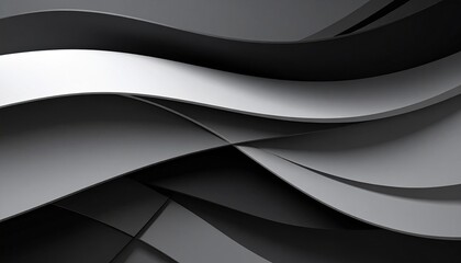 Abstract Layered Curves in Muted Grey and Charcoal Palette – Sleek, Modern Design Featuring Smooth Lines, Subtle Gradients, and a Sophisticated, Minimalist Monochrome Visual Aesthetic
