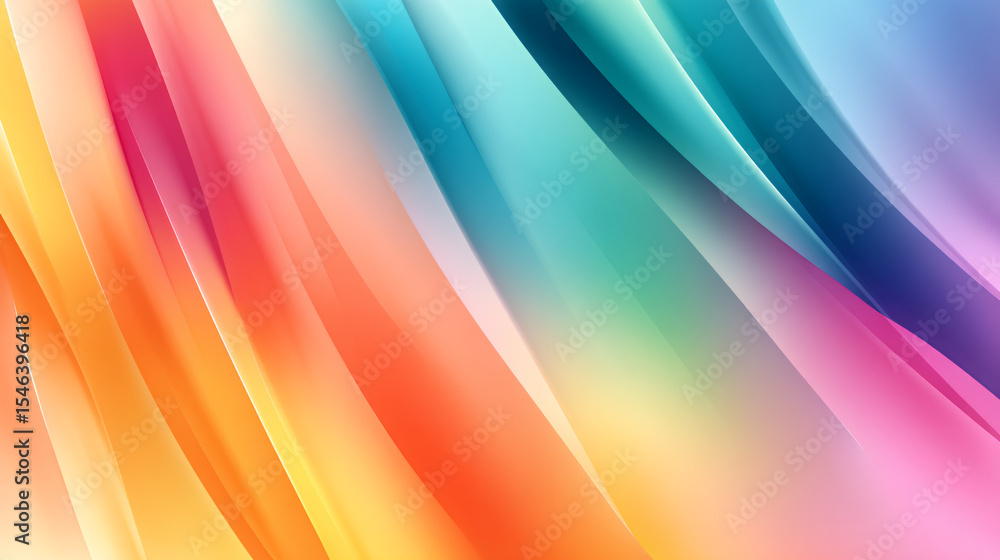 Poster vibrant diagonal abstract background with rainbow gradient and smooth texture