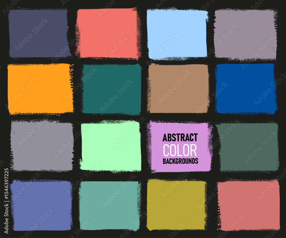 Poster grunge colorful square template backgrounds big set. vector painted squares or rectangular shapes. h