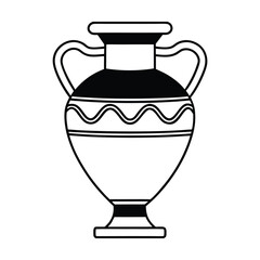 ancient greek amphora vase pottery vector