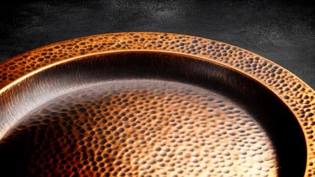 A hammered copper platter