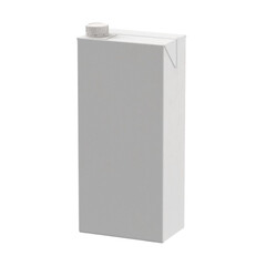 A plain white carton with a screw cap, typically used for storing liquids like milk or juice.