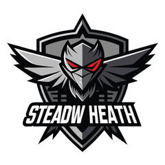 Obraz premium black and white shield