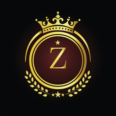 Golden scales of justice vector icon symbolizing law and legal balance, a perfect design illustration logo Z