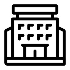 Modern Hotel Building Icon