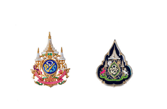 Celebration onthes of the Auspicious Occasion the His Majesty king's 6 th Cycle Buddhism Anniversary 5th December 1999) on white background.