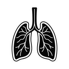 human lungs anatomy respiratory system  vector illustration