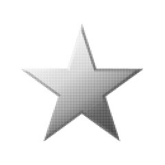 This vector illustration features a halftone star pattern, blending modern design with retro flair. Perfect for digital art, graphic design, and trendsetting projects.