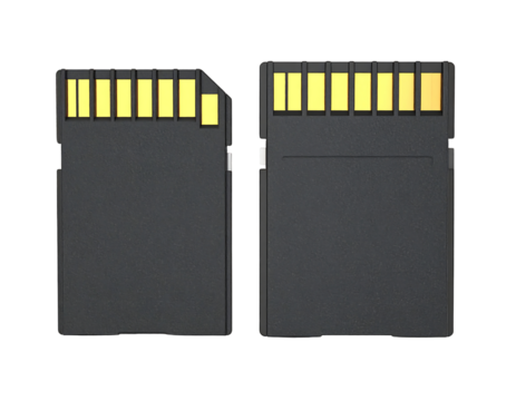 High-Quality SD Card for Digital Cameras and Electronic Devices with Golden Connectors for Fast Data Transfer