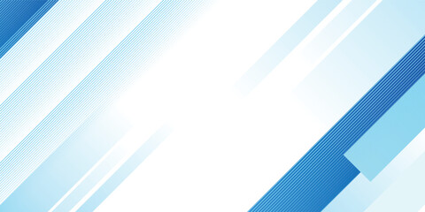 Vector blue abstract geometric background with gradient rectangle and line stripes on white background. Modern corporate concept design for presentation background, banner, poster, cove
