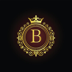 A golden star symbol, vector illustration of a glowing neon sign for an award badge design LOGO B