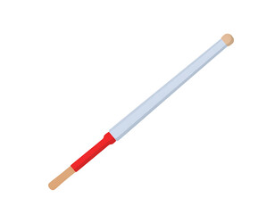 Bright Red and White Art Supply Marker Isolated on Transparent Background for Creative Projects