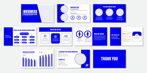 Modern Minimalist Creative And Professional Presentation Design Template For Business.
