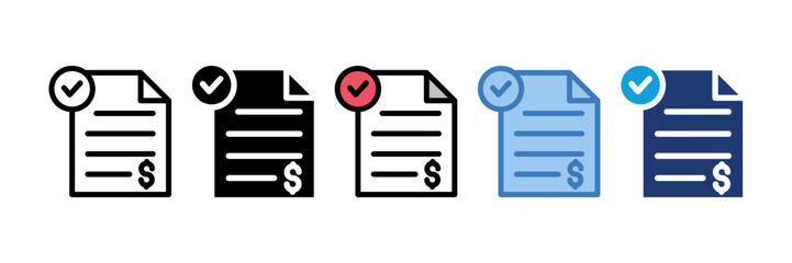 Invoice Icon Element For Design