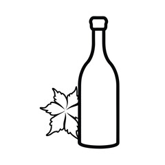 wine bottle and glass