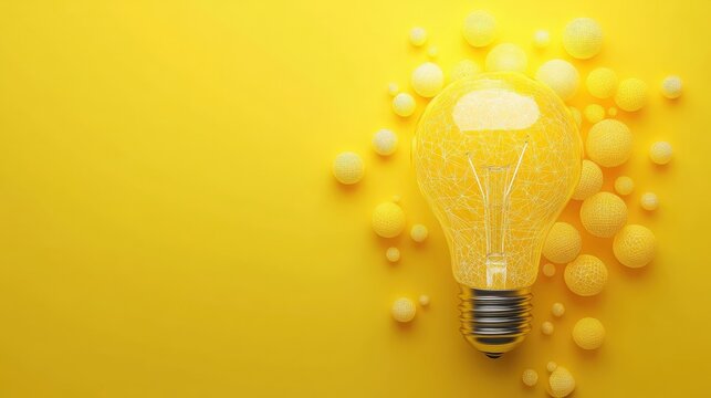 New Idea Human Recourses Concepts on Yellow Background 