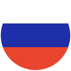 Fototapeta premium National flag of Russia in circle shape, icon, banner, button.