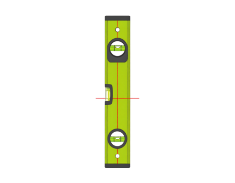 Bright Green Spirit Level Tool for Precise Measurements in Construction and DIY Projects