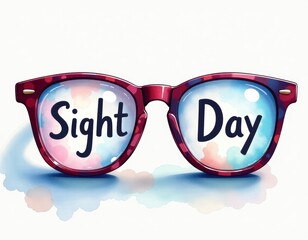 World Sight Day Glasses Illustration Celebrate Vision Awareness