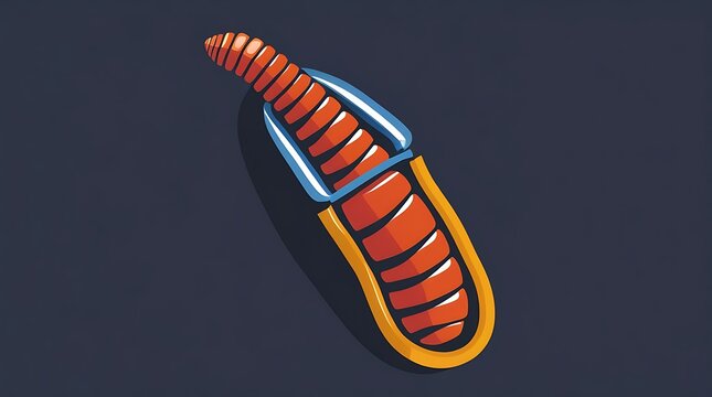 A bold vector icon portrays a bagworm emerging from its case, featuring dynamic lines and a contrasting color palette.
