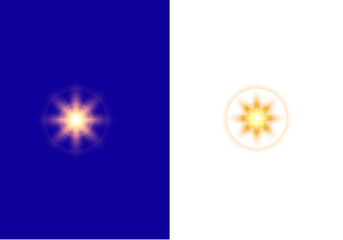 Glowing light rays vector design, radiant golden burst isolated on transparent background, suitable for summer background, sunlight effect, or warm energy concept