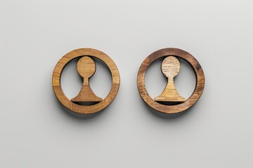 Premium Quality Visual of Female and Male Gender Symbols Top View