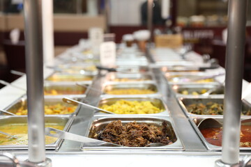 Indian Restaurant Buffet Food Variety Selection