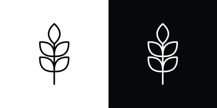 High fiber food icon in black. flat graphic vector icon