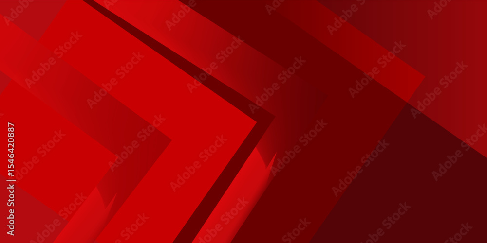 Poster red abstract background. dynamic shapes composition