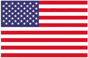 Fototapeta premium Clean vector illustration of the American flag, showing accurate proportions and vivid colors for use in digital or print design work.