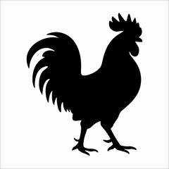 silhouette of a rooster