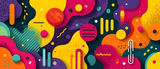 A colorful background with a rainbow of colors and a lot of dots